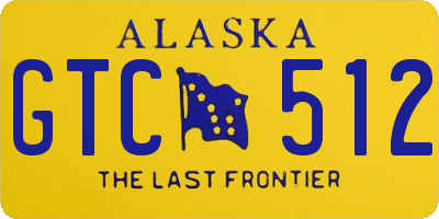 AK license plate GTC512