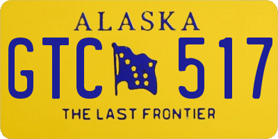 AK license plate GTC517