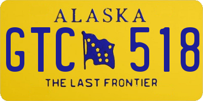 AK license plate GTC518