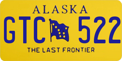 AK license plate GTC522