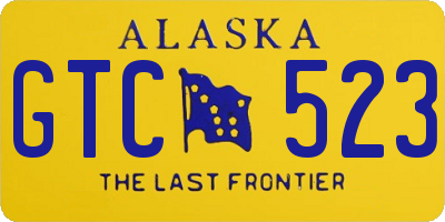 AK license plate GTC523