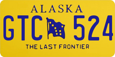 AK license plate GTC524