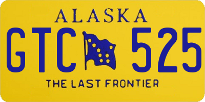 AK license plate GTC525