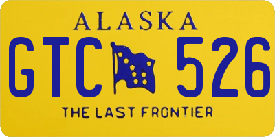 AK license plate GTC526