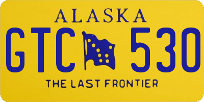 AK license plate GTC530