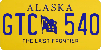 AK license plate GTC540