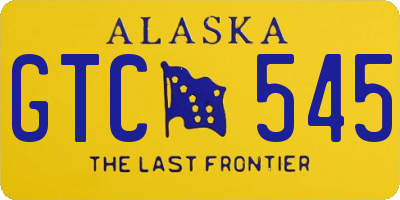 AK license plate GTC545