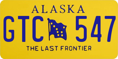 AK license plate GTC547