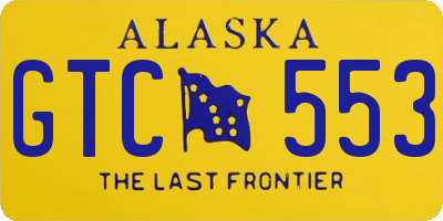 AK license plate GTC553