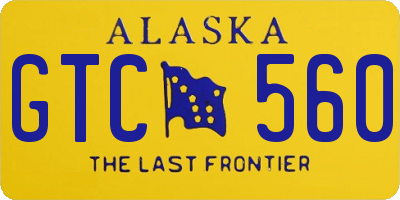 AK license plate GTC560