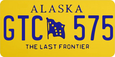 AK license plate GTC575