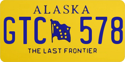AK license plate GTC578