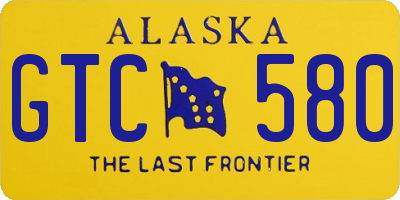 AK license plate GTC580