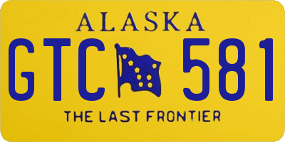 AK license plate GTC581