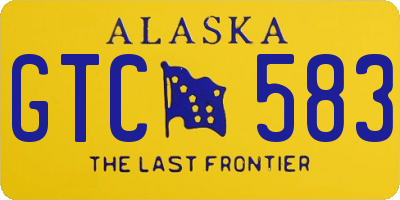 AK license plate GTC583