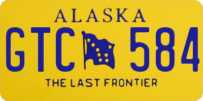 AK license plate GTC584