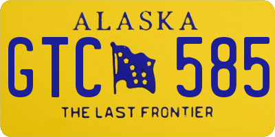 AK license plate GTC585