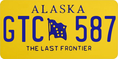 AK license plate GTC587