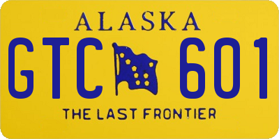 AK license plate GTC601