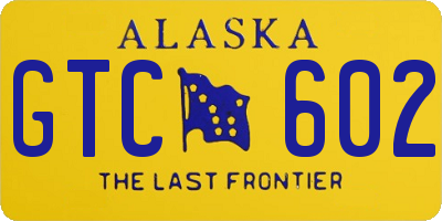 AK license plate GTC602