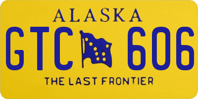 AK license plate GTC606