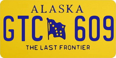 AK license plate GTC609