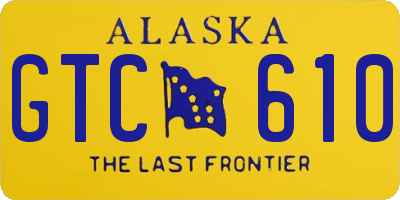 AK license plate GTC610