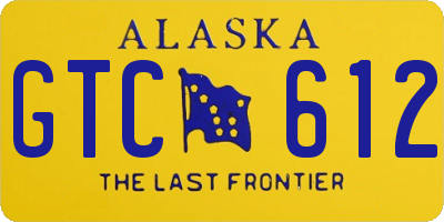 AK license plate GTC612