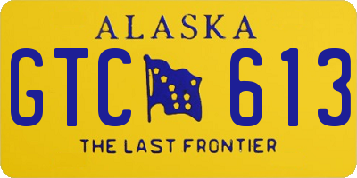 AK license plate GTC613