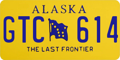 AK license plate GTC614