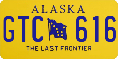 AK license plate GTC616