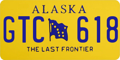 AK license plate GTC618