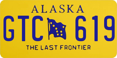 AK license plate GTC619