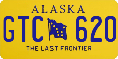 AK license plate GTC620