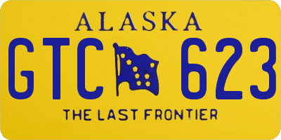 AK license plate GTC623