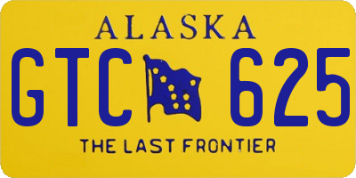 AK license plate GTC625