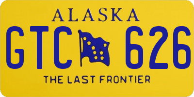 AK license plate GTC626