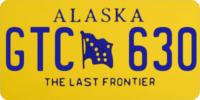 AK license plate GTC630