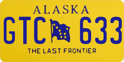 AK license plate GTC633