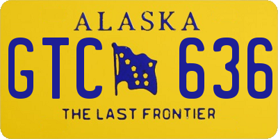 AK license plate GTC636