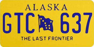 AK license plate GTC637