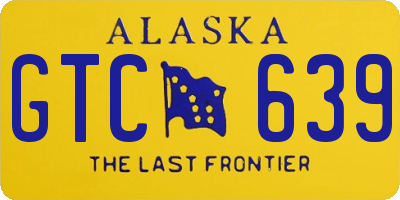 AK license plate GTC639