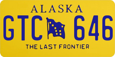 AK license plate GTC646