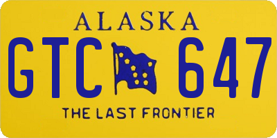 AK license plate GTC647