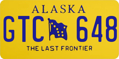 AK license plate GTC648