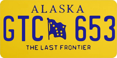 AK license plate GTC653