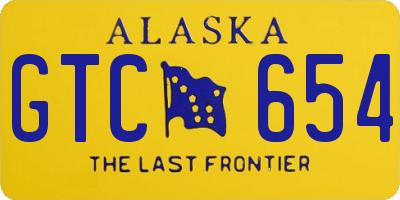 AK license plate GTC654