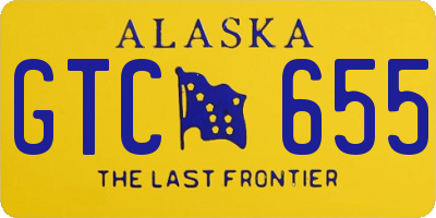 AK license plate GTC655