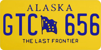 AK license plate GTC656