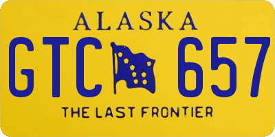 AK license plate GTC657